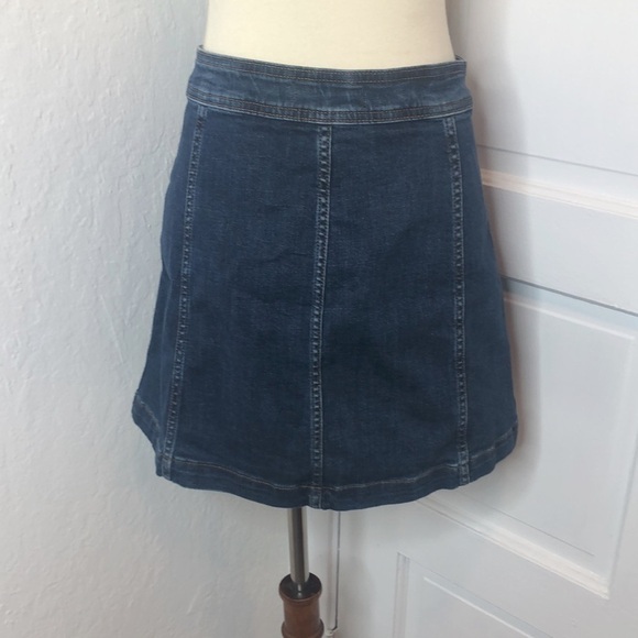 Madewell Stretch Denim A-Line Mini Skirt Size 2 - Picture 4 of 8